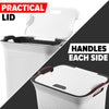 65L Plastic Large Laundry Basket with Lid Washing Hamper Dirty Clothes Storage