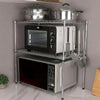 2 Tier Microwave Oven Rack Stand Stainless Steel Kitchen Storage Organiser Shelf