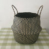 Flower Plants Seagrass Woven Storage Pots Bag Wicker Basket Straw Home Decor -C