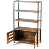 Storage Cabinet Wooden Floor Kitchen Cupboard Open Shelves Freestanding