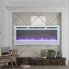 Electric Fireplace Realistic Led Frame Fire Heater 60inch Wall Mounted/Insert