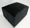 Footstool / Small Stool / Pouffe / Gift / Black crushed Velvet British Made