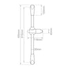 Slider Rail Shower Riser Kit Soap Bar Holder Hose Head Adjustable Set UK