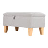 Rectangle Fabric Ottoman Storage Chest Padded Footstool Pouffe Chair Bench Trunk