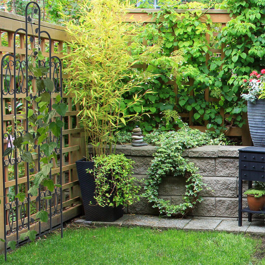 179cm Tall Metal Garden Trellis for Climbing Plants Support Frame Wall Trellis