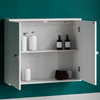Bathroom Wall Cabinet Double Door Storage Cupboard Wooden White By Home Discount