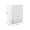 Matt Chest of Drawer Bedside Table Cabinet 5 Drawer Bedroom Storage Furniture