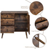 Industrial Kitchen Storage Buffet Cabinet Sideboard with 3 Drawers & Door Wooden