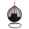 Hanging Rattan Swing Patio Garden Chair Weave Egg w/ Cushion In Outdoor