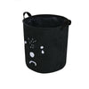 Kids Baby Toy Useful Canvas Laundry Basket Storage Bag With Leather Handbag