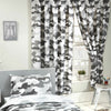 GREY ARMY CAMOUFLAGE CAMO FULLY LINED CURTAINS WITH TIE BACKS BOYS 66" x 72"