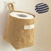 Retro Jute Cotton Lining Sundries Basket Mini Desktop Storage Bags Hanging Bag