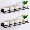 2 x Metal Wall Organizer Shelf Kitchen Rack Spice Bathroom Caddy Storage Holder