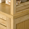 Tall Slim Bathroom Cabinet Freestanding Storage Organiser w/ 3 Shelves Natural