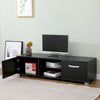 TV Unit TV Stand Cabinet with LED Lights & High Gloss Doors White/Black