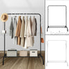 Clothes Garment Rail Rack Hanging Display Stand Shoes Storage Shelves Heavy Duty