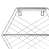 Hexagon Metal Wire Wood Wall Shelf Modern Loft Dorm Double-Layer Storage Shelf