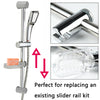 Adjustable Chrome Bathroom Shower Head Holder Riser Rail Bracket Slider Bar Kit