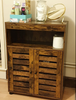 Rustic Storage Sideboard Bathroom Kitchen Hall Side Cabinet Cupboard Doors Shelf