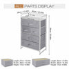 5-Drawers 4-Tier Fabric Chest of Drawer Bedroom Furniture Hallway Storage Grey
