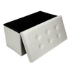 Double Large 2 Seater Ottoman Storage Box Faux Leather Folding Seat Footstool