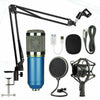 USB Condenser Microphone Live Streaming Studio Recording Gaming Kit W/ Mic Mount