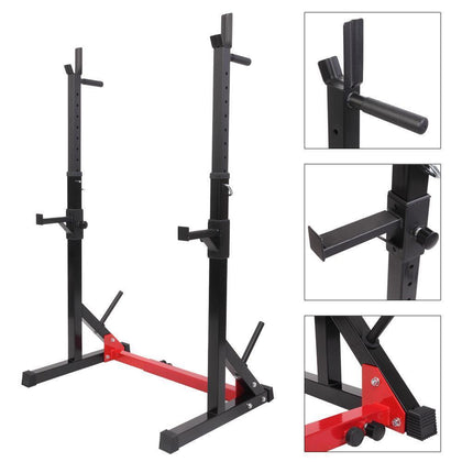 Heavy Duty Fitness Power Racks Holder Press Barbell Weight Stand Adjustable