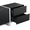 TV Unit Stand Cabinet Sideboard with 2 Storage Drawers Modern High Gloss Black