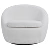 Fluffy Sherpa Upholstered Tub Armchair 360º Rotating Barrel Armchair Sofa Chair