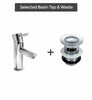 Neshome Cloakroom Modern Bathroom Basin Sink Mono Chrome Mixer Tap & Waste