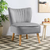 Scallop Back Armchair Lotus Petal Tub Seat Lounge Occasional Accent Sofa Chair