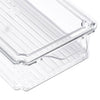 Set of 4 Clear Food Storage Boxes Cupboard Fridge Freezer Organizer Container