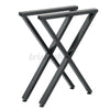 2pcs Industrial Metal Table Legs Set Steel X Shape For Dining/Bench/Office/Desk