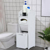 Bathroom Small Floor Wooden Cabinet Narrow Storage Cupboard Toilet W/ Drawers