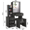 Dressing Table With Drawers Mirror Stool Set Makeup Desk Vanity Table Bedroom