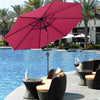 3M Outdoor Garden Parasol Patio Beach Sun Shade Round Umbrella Canopy Crank Tilt