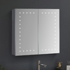 Fogless Bathroom LED Illuminated Mirror Cabinet with Shaver Socket Motion Sensor