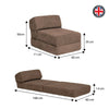 Jumbo Cord Z Bed Single Size Fold Out Chairbed Sofa Seat Foam Guest Futon Chair