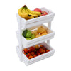 Wooden 2 3Tier Wood Vegetable Fruit Food Storage Rack Angled Kitchen Veg Storage