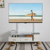 White No Drill Floor TV Stand Tall with Bracket Mount 32-100" Height Adjustable