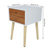 2 Drawers Wooden Bedside Table Cabinet Nightstand Side Storage Bedroom Furniture