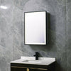 LED Dimmable Wall Cabinet Mirror Bathroom Modern Shelf Storage Demister Pad UK