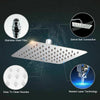 12Inch Large Square Shower Head Powerful Energy Bath Heads Chrome Water Saving