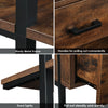 Bookcase Ladder Shelf 3-Tiers Wall Shelf with 2 Drawers Vintage 185x60x30cm