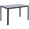 Glass Top Dining Table & Chairs Set of 4/6 High Back Seat Kitchen Room Furniture