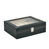MENS 6 10 12 GRIDS PU LEATHER WATCH DISPLAY CASE COLLECTION STORAGE HOLDER BOX