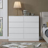 Hallway Bedroom Furniture 8 Drawer Chest of Drawers Matt White Sideboard