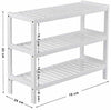 3 Tiers Shoe Rack Storage Shelf Display Stand Organiser Unit White