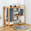 Corner Desktop Bookshelf Stand Display Shelf Rack Bookcase Home Office Organizer