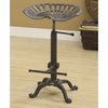 2x Adjustable Vintage Tractor Seat Bar Stool Rustic Cast Iron Industrial Chair